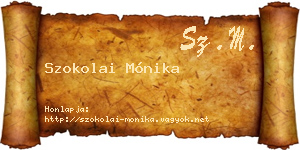 Szokolai Mónika névjegykártya